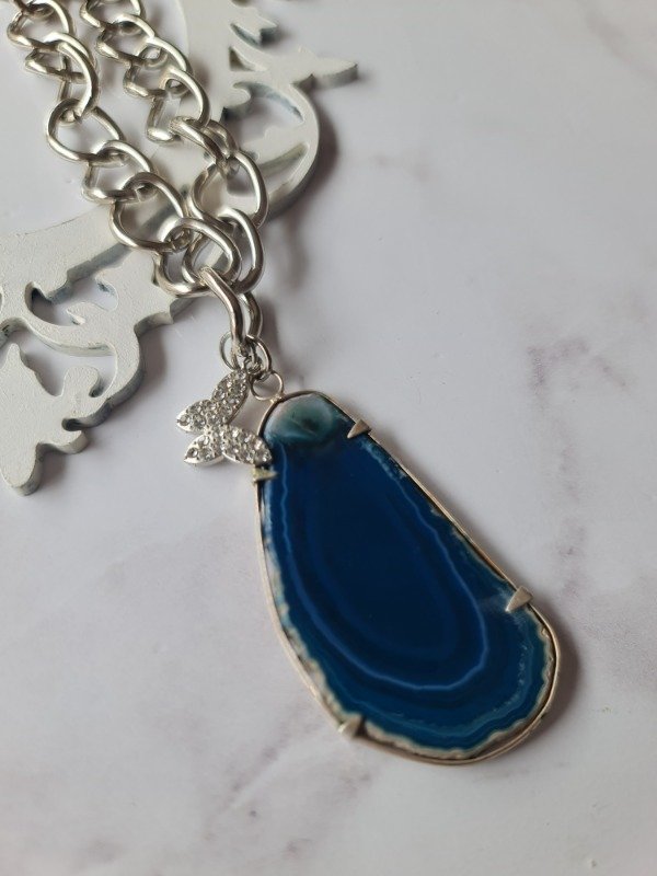 Producto - Colgantes agata azul