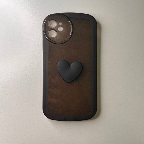 Producto - Funda corazón 3D - iPhone 11 negra