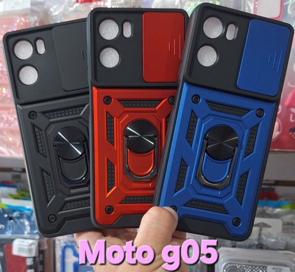 Producto - Fundas armor con cubre cámara. Moto g05