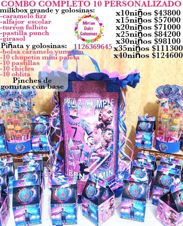 Producto - Combo cumpleaños 10 futbolista