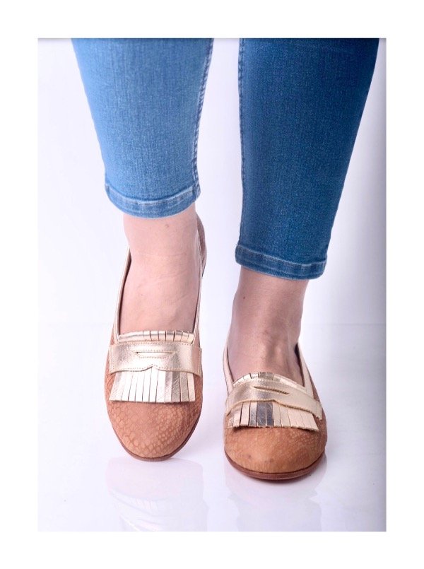 Producto - Mocasines Gina suela-dorado