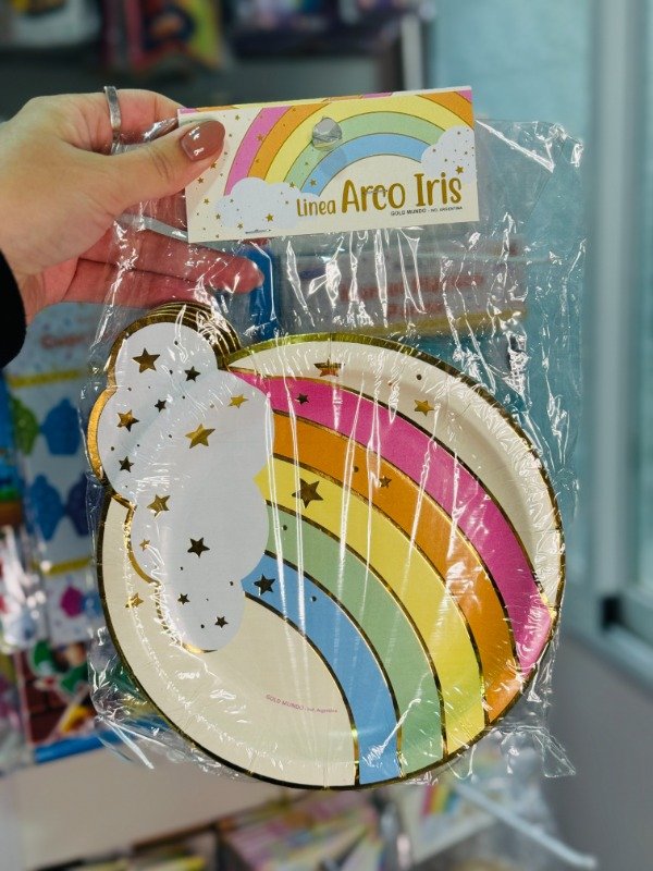Producto - Platos arcoiris x8u