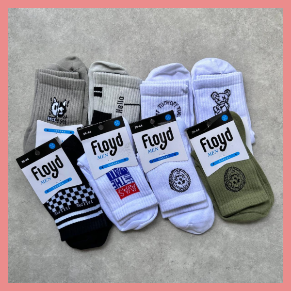 Producto - Media Casual Caballero 1/3 Puño Morley Estampado