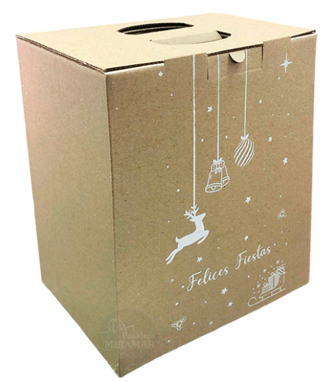 Producto - Caja navideña kraft 27x17x33 cm