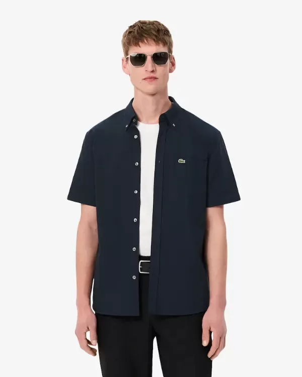 Producto - Camisa lacoste mangas cortas azul