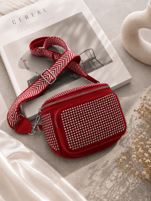 Producto - RIÑONERA STRASS PREMIUM - ROJO