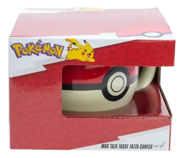 Producto - TAZA DE POKEMON 3D CERÁMICA CON CAJA - POKEBALL - 1