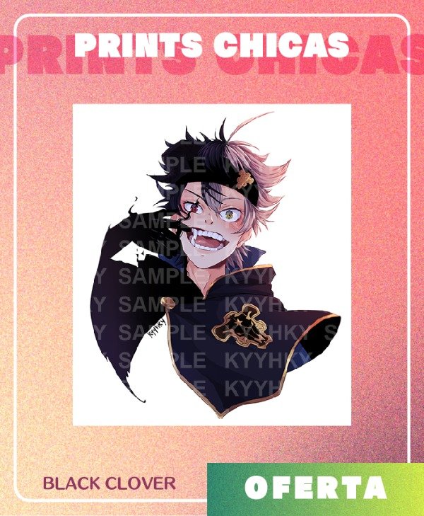 Producto - PRINT CHICA - BLACK CLOVER (Oferta)