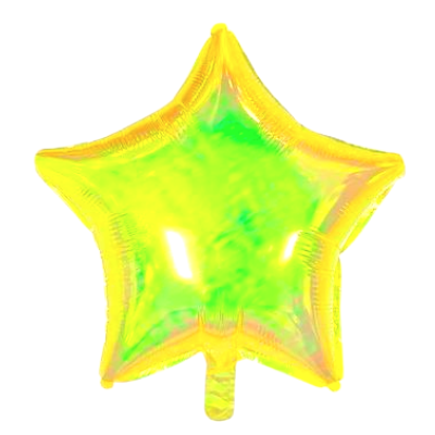Producto - Globo Estrella Iridiscente Amarillo 45cm
