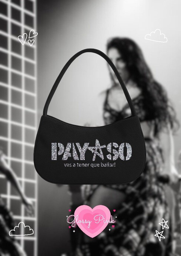 Producto - Mini Mini Bag Payaso - VINILO GLITTER PLATEADO