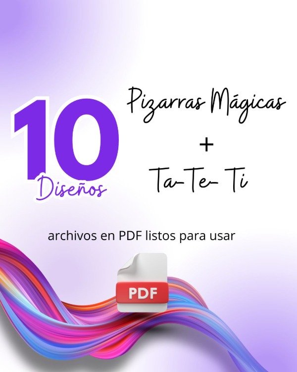 Producto - 10 diseños Pizarras mágicas + Tateti