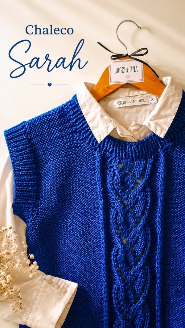 Chaleco Sarah - Azul Francia — imagen 6