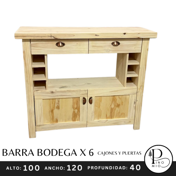 Producto - BARRA BODEGA X 6 CAJONES Y PUERTAS