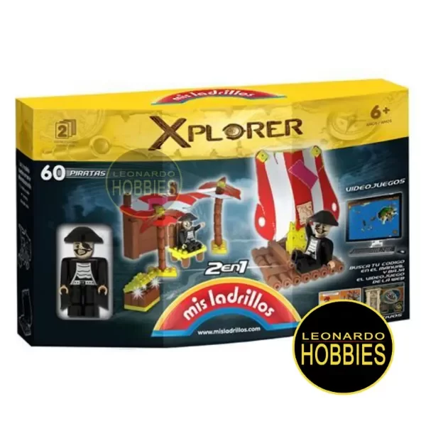 Producto - Set Piratas Balsa y Refugio 2en1 60 Piezas Xplorer Mis Ladrillos X-60