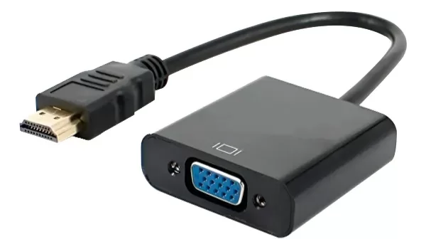 Producto - Conversor De Video Hdmi A Monitor Vga Para Pc En Hd Color Negro