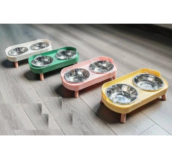 Producto - COMEDERO DOBLE CON PATAS Y CAZUELA