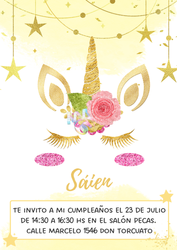 Producto - Tarjeta Digital Standar (Solo personalizamos datos personales) UNICORNIO