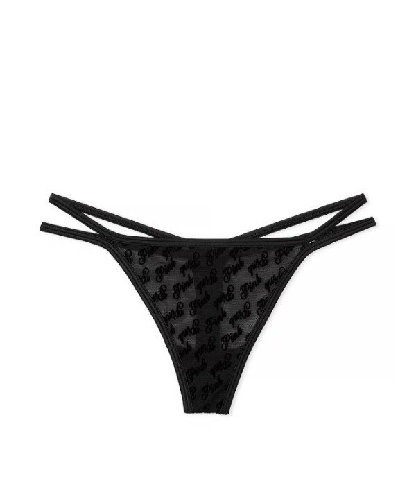 Producto - Pink Logo Strappy Micro Thong Panty