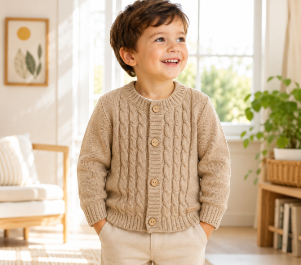 Producto - CAMPERA CON OCHOS TOSTADO
