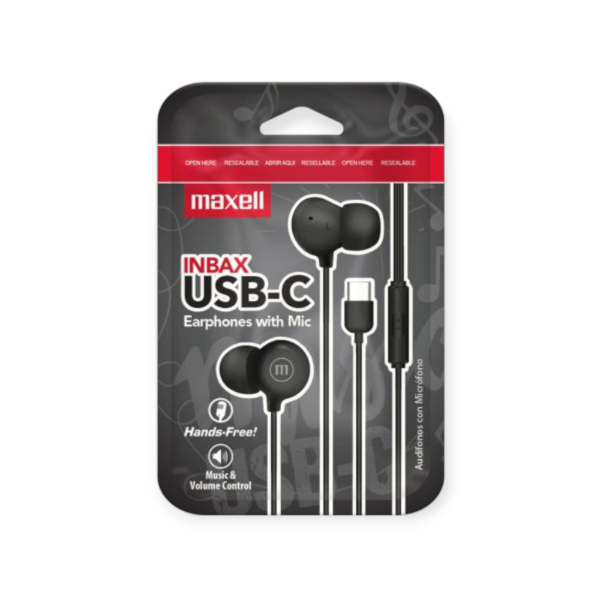 Producto - Auriculares Maxell INBAX USB-C con Micrófono