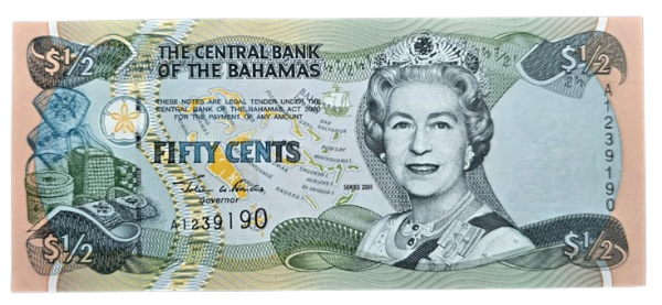 Producto - Bahamas 50 Cents (2000) Hermana Sahara Pick.68 Unc