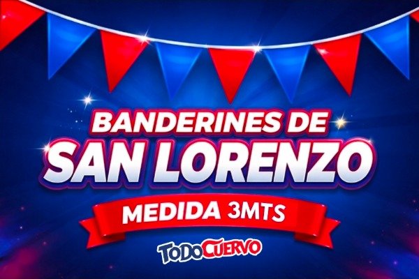 Producto - BANDERINES AZUL Y ROJO 3MTS