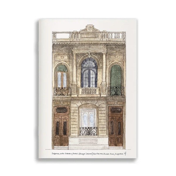 Producto - Libreta A6 Casita #1 - Parque Lezama