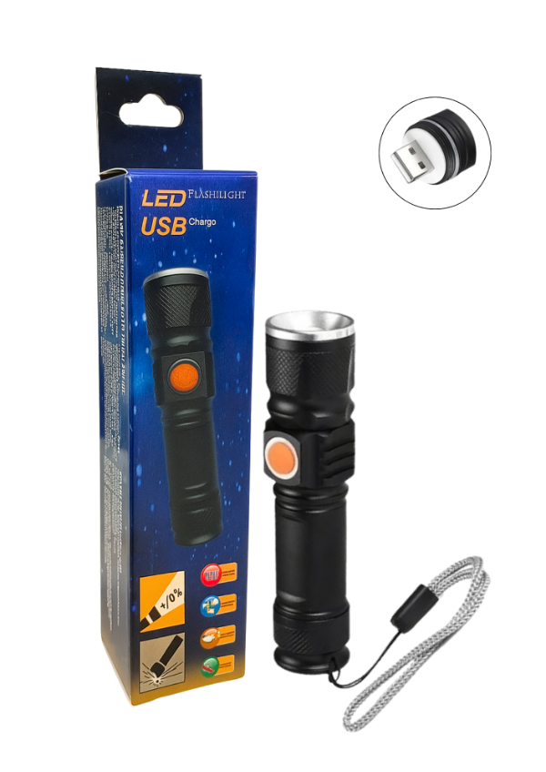 Producto - MINI LINTERNA RECARGABLE USB LED 917