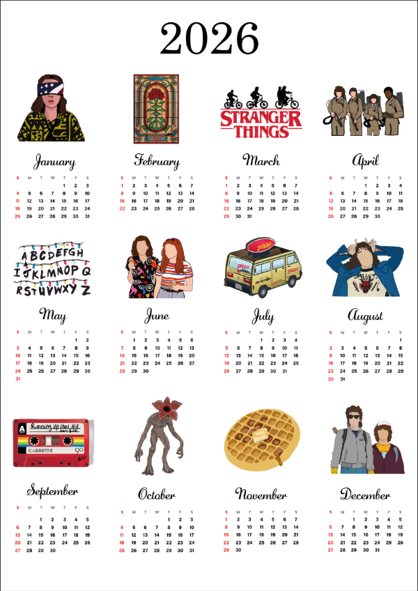 Producto - CALENDARIO STRANGER THINGS