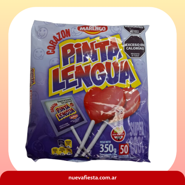 Producto - Paletita Corazón Pintalengua x50 unidades Marengo