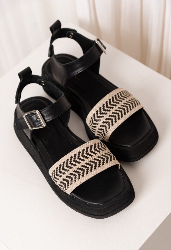 SANDALIA ATENAS NEGRA