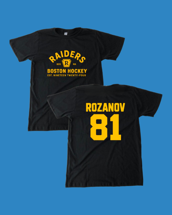 Producto - Remera Boston Raiders Rozanov - Heated Rivalry (Doble estampa)