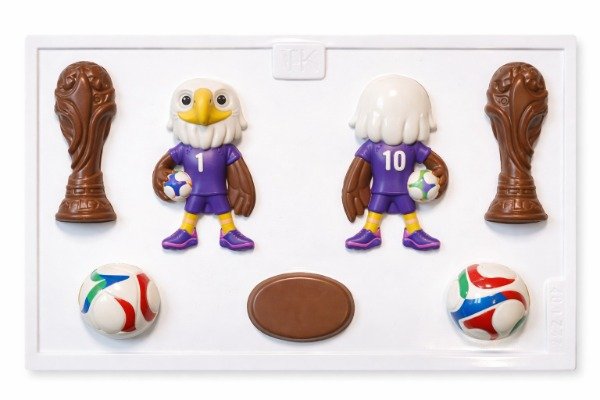 Producto - PLACA CHOCOLATE PLASTICA  MASCOTA DEL MUNDIAL 2208