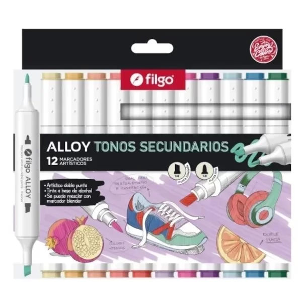 Producto - Marcadores Alloy, doble punta, Filgo - 4