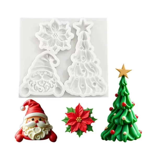 Producto - Silicon papa noel / arbol / flor