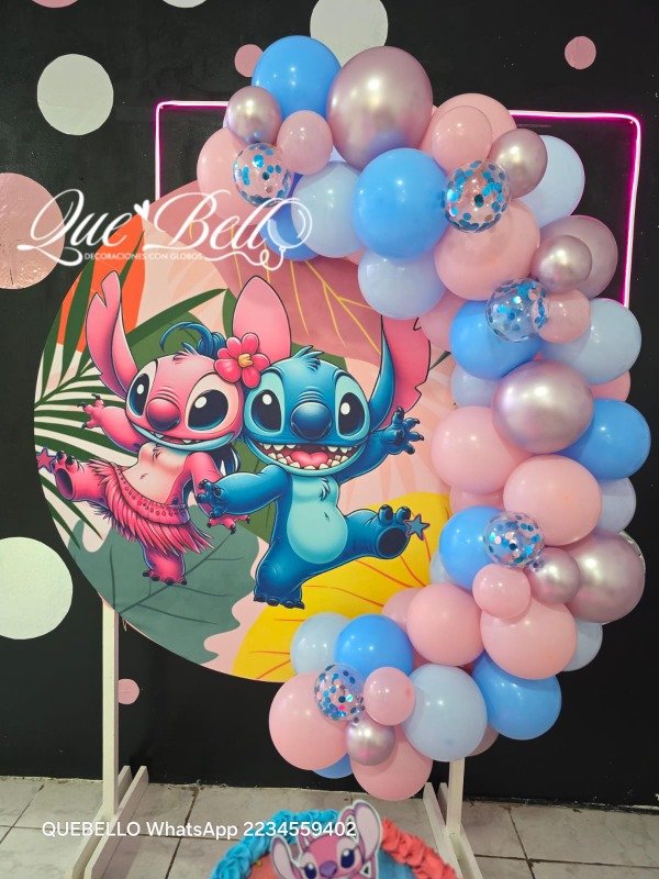 Producto - FONDO STITCH CON GLOBOS
