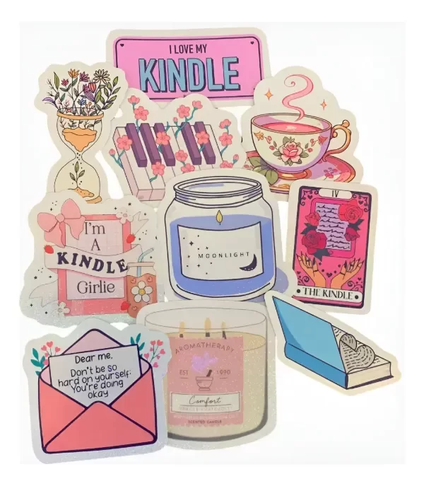 Producto - Stickers Holograficos x10 Libros Mod 1