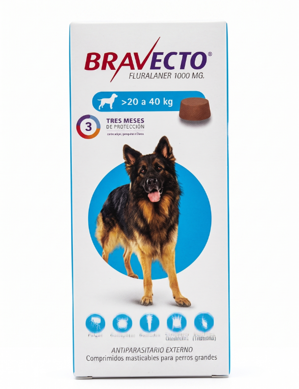 Producto - Bravecto 20 a 40 kg (3 MESES)
