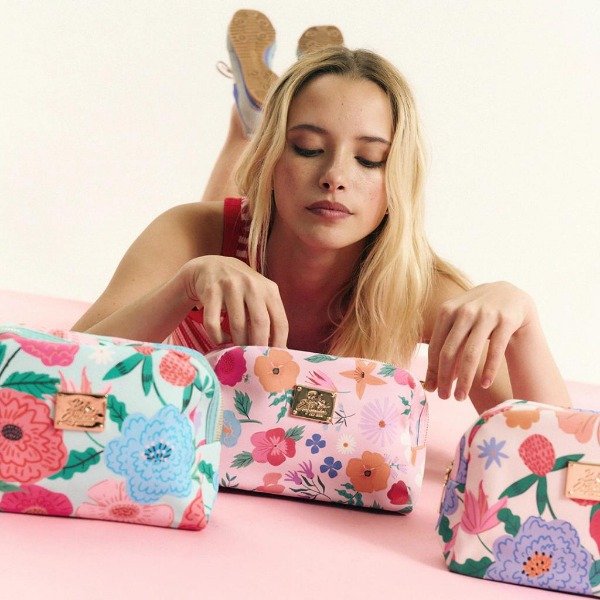 Producto - Neceser cierre dorado pink
