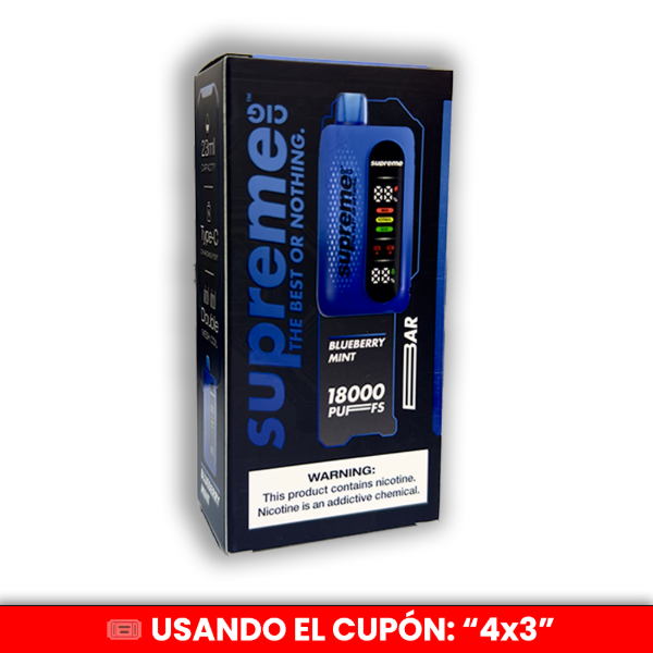 Producto - Supreme Cig  - Blueberry Mint (18.000 PUFFS)