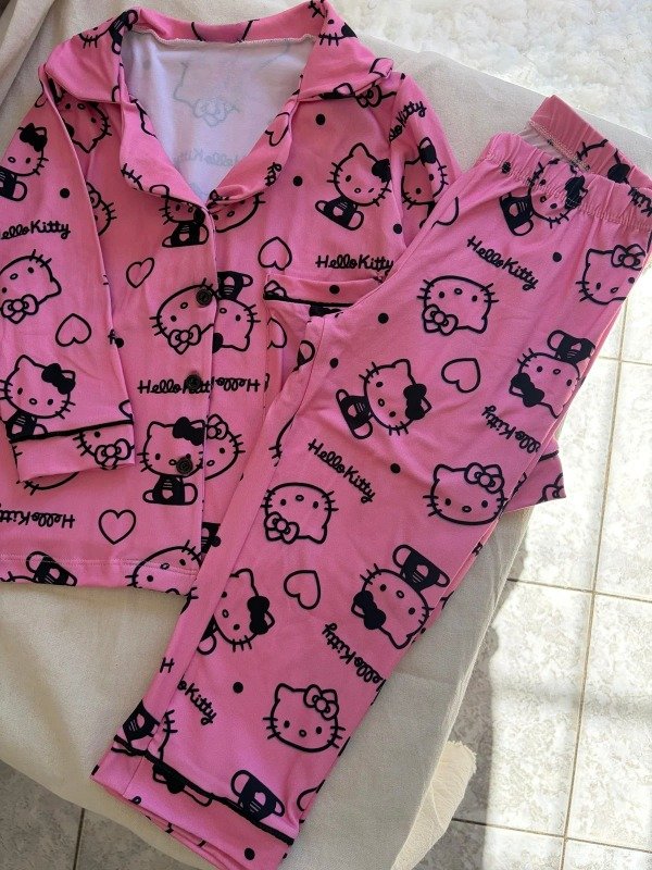 Producto - Pijama camisero niños hello Kitty match