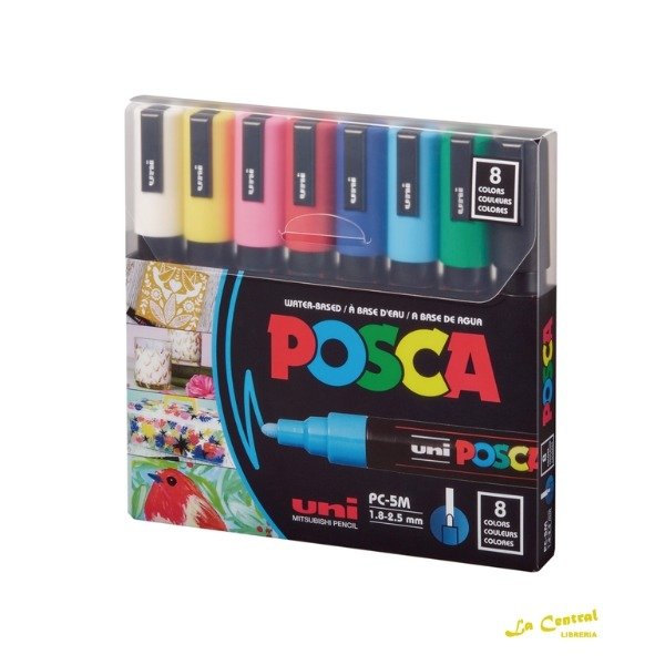 Producto - Marcador de Pintura PC-5M x8 UNIBALL POSCA