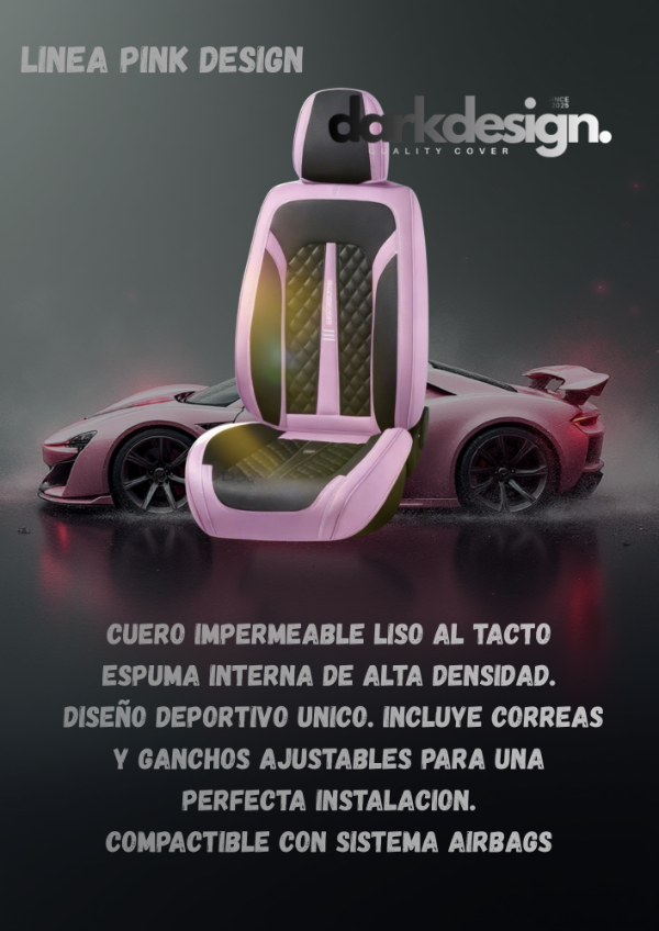 Producto - FUNDA DE CUERO ECOLOGICO DARKDESIGN PINK DESIGN