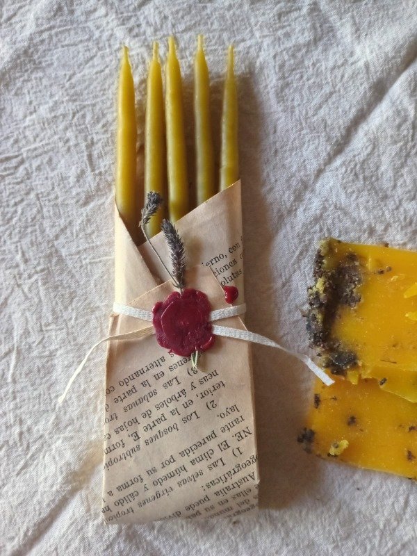 Producto - Velas de cera de abeja