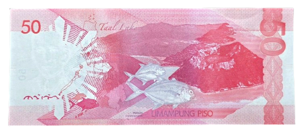 Producto - Filipinas 50 Piso (2023) Mapa - lago Taal - jurel gigante TBB#1090 Unc - 1