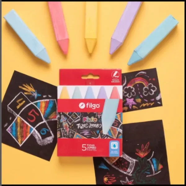 Producto - Tiza Filgo Jumbo Pastel x5