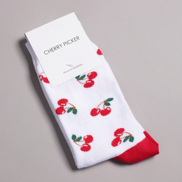 Producto - MEDIAS CEREZAS - BLANCO