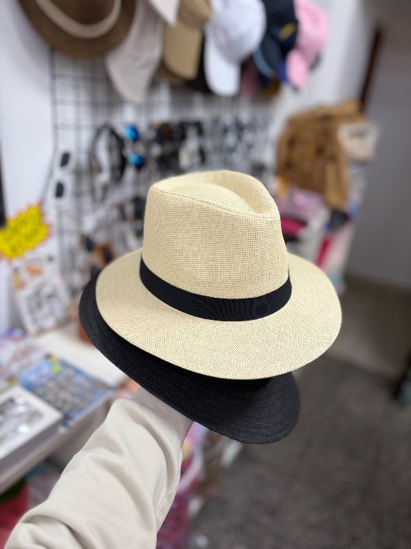 Producto - Sombrero cinta negra ovalado plano - 0
