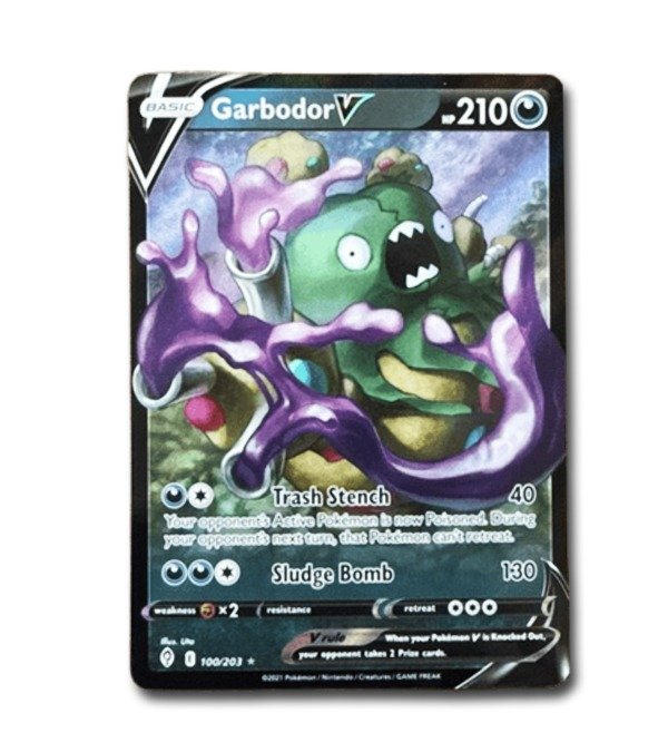 Producto - Carta Pokémon - Garbodor V 100/203 - Evolving Skies