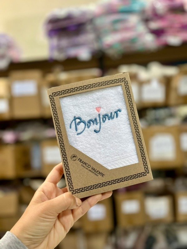 Producto - TOALLA VISITA BORDADA EN CAJA DE ALGODON FRANCO VALENTE COD 112 - 4